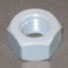 (100) 1/4-20 Hex Nut Molded, Gray Isoplast 40% LGF.