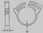 (134) 61/64" Premium Nylon Hose Clamps (A=1/4, B= 1/16, Clamping Range=.953/1.093)